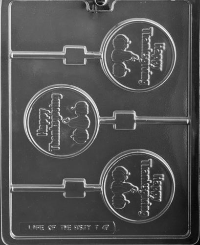 Happy Thanksgiving Lolly Chocolate Mold - LPT047