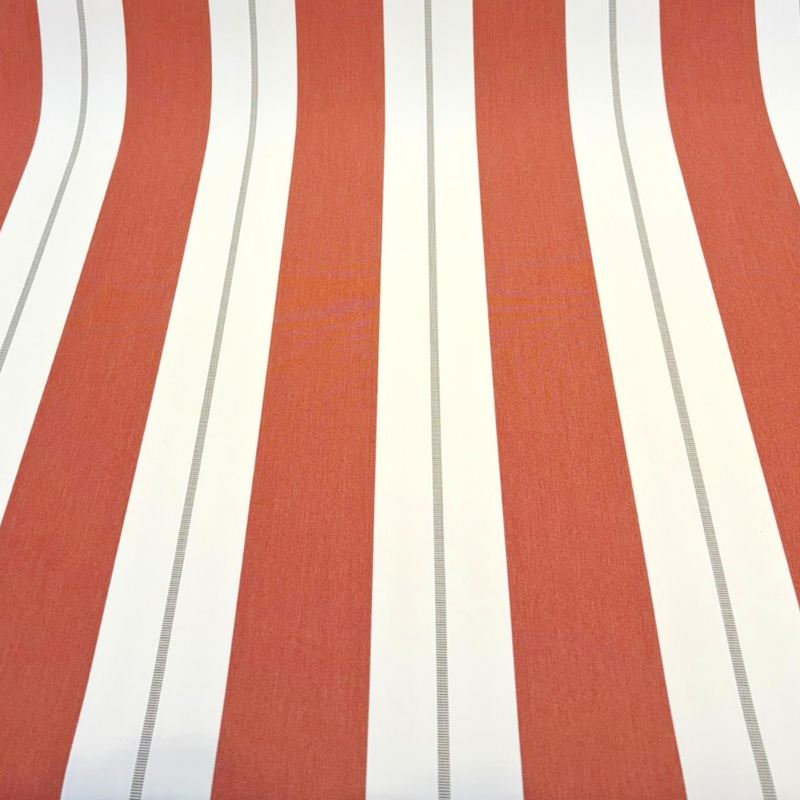 Sunbrella Relate Acrylic Fabric - Terracotta Orange Stripe, 54" Width (1 Yard)