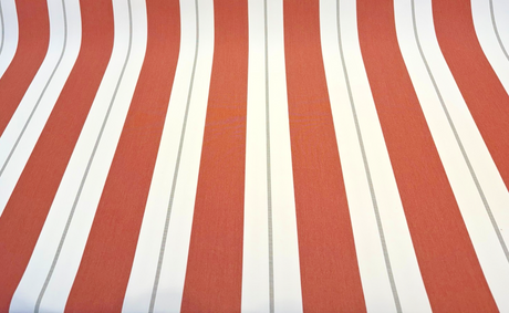 Sunbrella Relate Acrylic Fabric - Terracotta Orange Stripe, 54" Width (1 Yard)