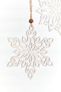 5" Wooden Cutout Snowflake Ornament