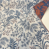 Sunbrella Marielle Sapphire Acrylic Fabric - Sapphire Blue Floral, 54" Width (1 Yard)