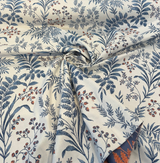 Sunbrella Marielle Sapphire Acrylic Fabric - Sapphire Blue Floral, 54" Width (1 Yard)