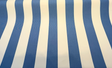 Sunbrella Acrylic Fabric - Blue Ivory Stripe, 54" Width (1 Yard)