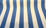 Sunbrella Acrylic Fabric - Blue Ivory Stripe, 54" Width (1 Yard)