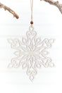 9" Wooden Cutout Snowflake Ornament