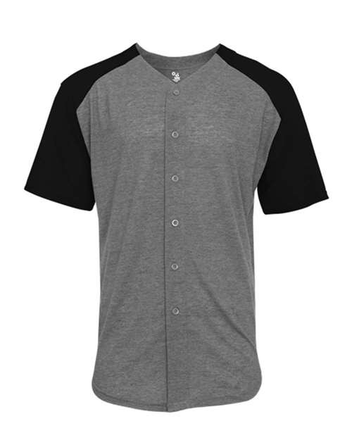 Triblend Full Button T-Shirt