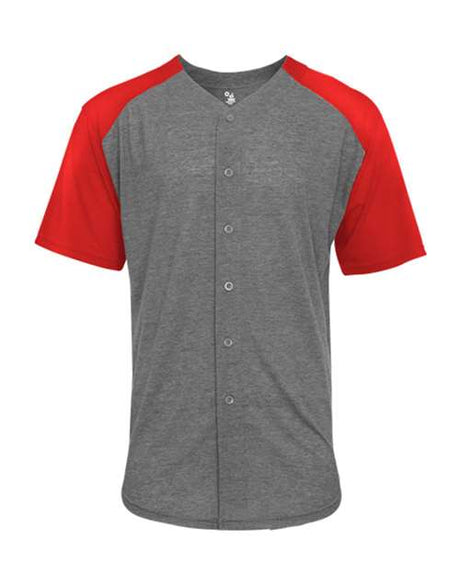 Triblend Full Button T-Shirt