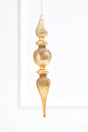 11" Champagne Mercury Glass Finial Ornament