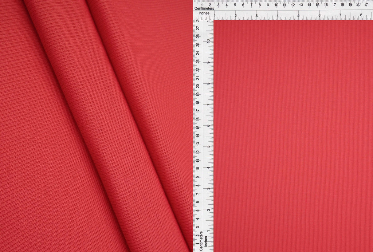 1 Yard 2x1 Solid Rib Knit Fabric, 54/56? Wide Polyester Spandex Blend