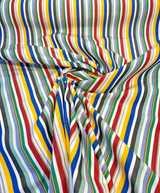 Sunbrella Stripe Vita Confetti 4418-0054 Solution-Dyed Acrylic Fabric - Multi Color Horizontal Stripes, 54" Width (By The Yard)