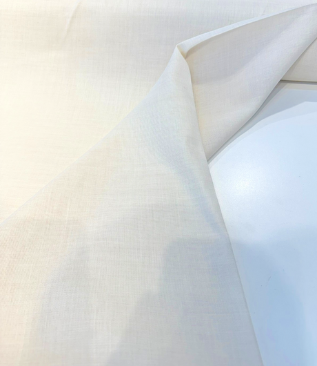 Sunbrella Vortex Bone Acrylic Fabric - Ivory Sheer Curtain, 118" Width (1 Yard)