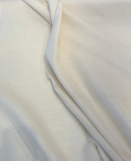 Sunbrella Vortex Bone Acrylic Fabric - Ivory Sheer Curtain, 118" Width (1 Yard)