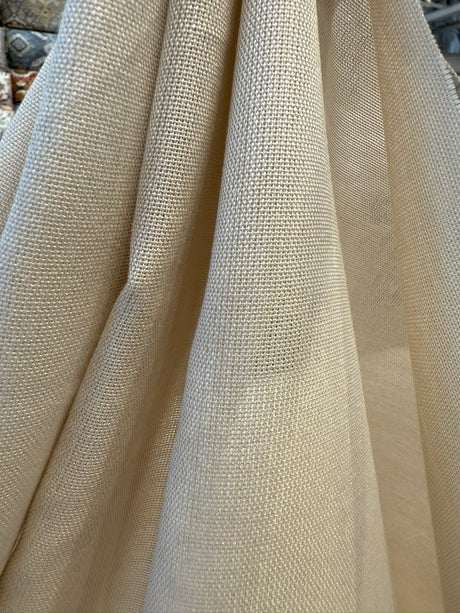 Sunbrella Outdoor 100 Percent Acrylic Fabric - Vortex Parchment Sheer, Parchment, 118" Width (1 Yard)