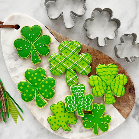 Ann Clark Shamrock 3-Pc. Cookie Cutter Set, Made in USA, Small, Medium, Large Shamrock