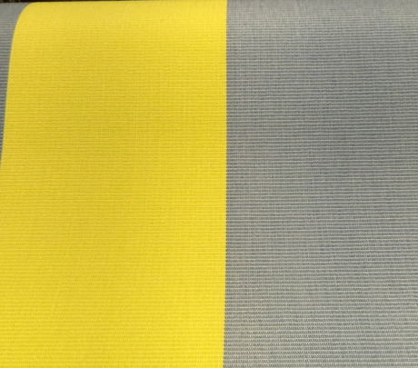 Sunbrella Explorer Stripe Acrylic Fabric - Limeade And Air Blue Horizontal Stripe, 54" Width (1 Yard)