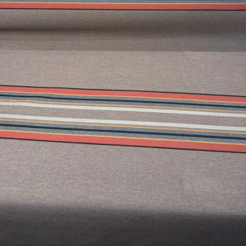 Sunbrella Pindler Stripe Yakima Park Acrylic Fabric - Mineral Umbar Stripe, 54" Width, 27" Vertical Repeat (1 Yard)