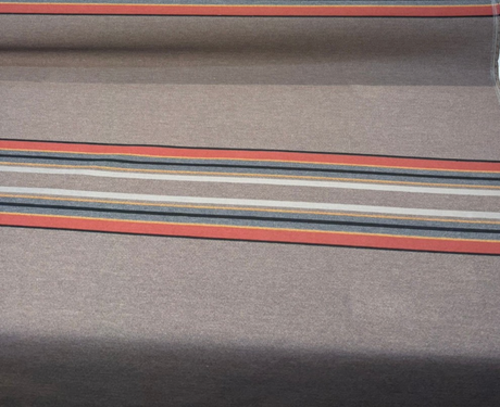 Sunbrella Pindler Stripe Yakima Park Acrylic Fabric - Mineral Umbar Stripe, 54" Width, 27" Vertical Repeat (1 Yard)