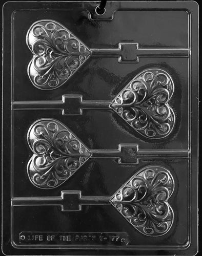 Heart Swirl Lolly Chocolate Mold