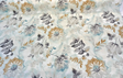 Light Hearted Cotton Fabric - Spa Blue Watercolor Floral, 54" Width, 27" Vertical Repeat (1 Yard)