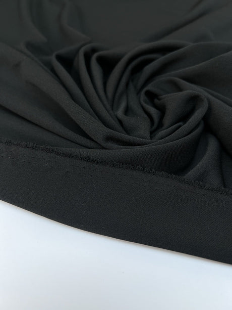 Black Polyester Knitted Fabric