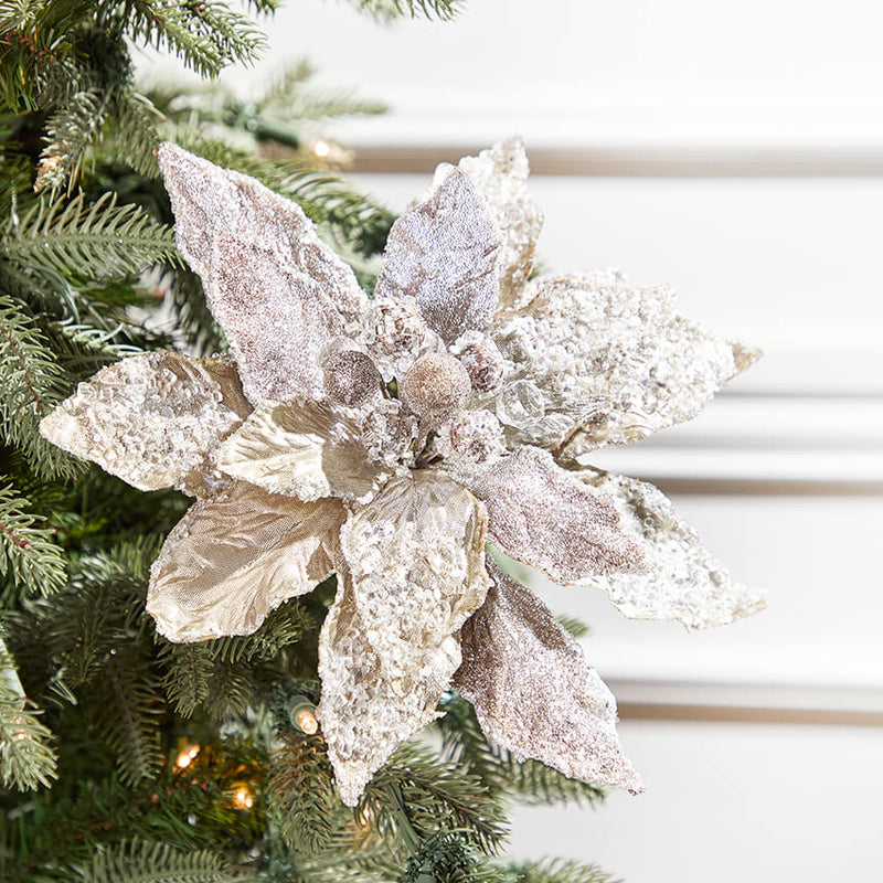 28" Taupe Poinsettia Stem