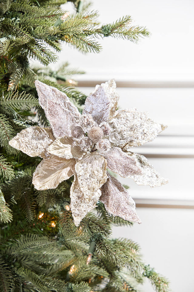 28" Taupe Poinsettia Stem