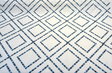 Beaded Lattice Porcelain Blue Emb 410512 Embroidered Cotton Fabric - Porcelain Blue, Diamond Trellis, 55" Width (1 Yard)