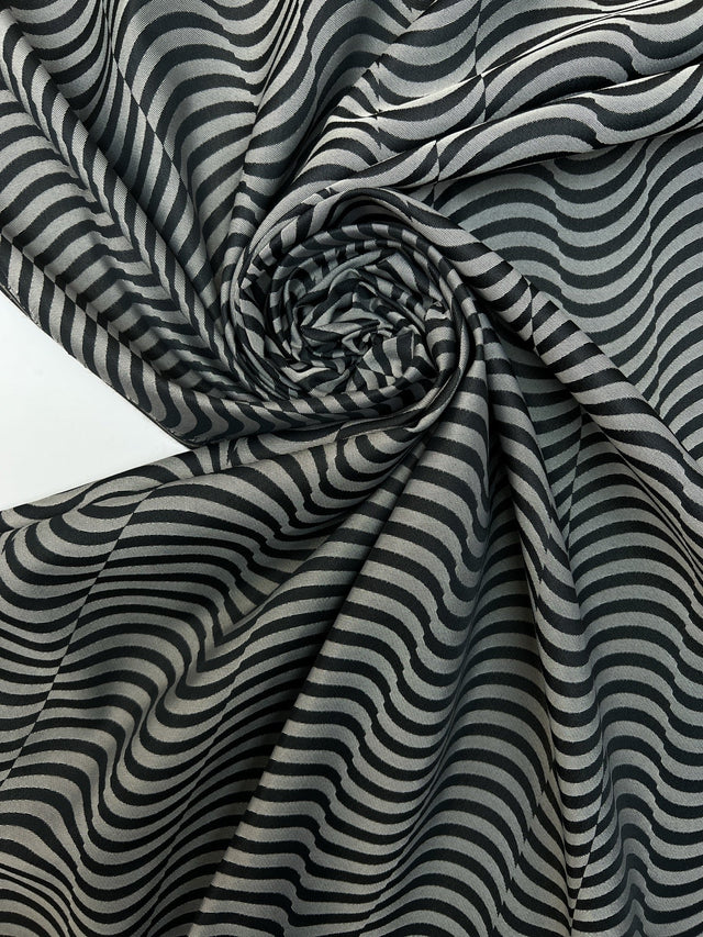 Polyamide Jacquard Abstract Gray-Black