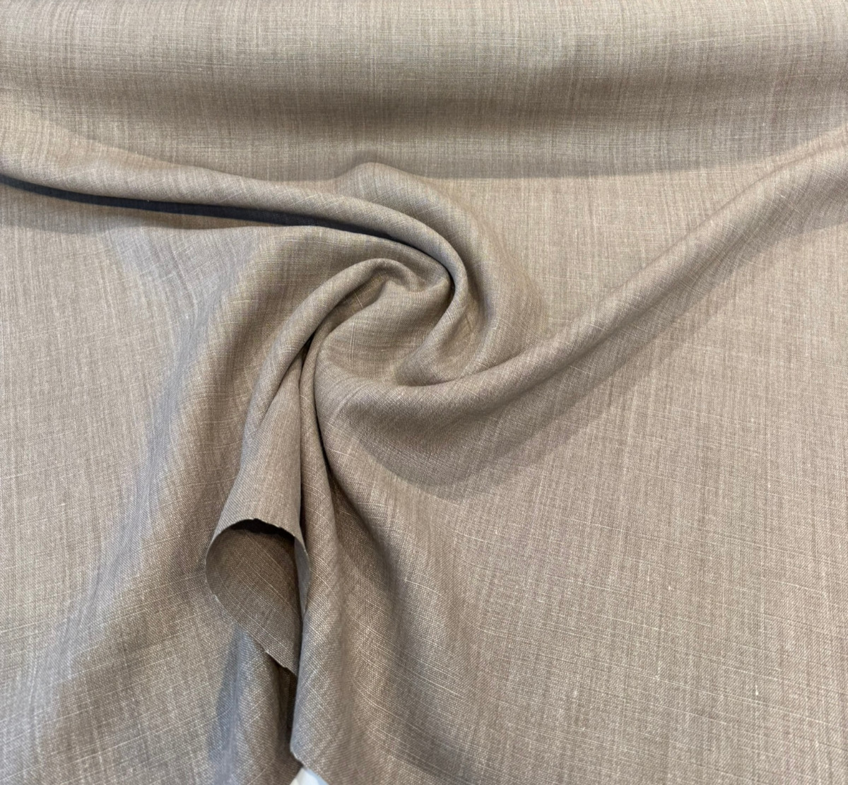 Lino Belgian Linen Fabric - Hazelnut Brown, Heavyweight, 59" Width (1 Yard)