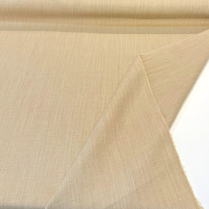 Nelen & Delbeke Belgian Linen Lino Camel Belgian Linen Fabric - Camel, 59" Width (1 Yard)