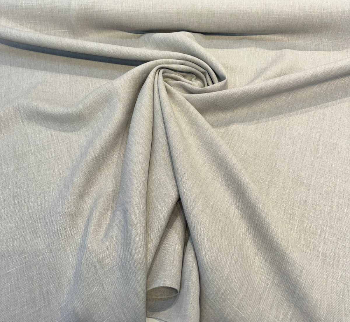 Nelen & Delbeke Belgian Linen Lino Gray Lunar Linen Fabric - Lunar Gray, 59" Width (By The Yard)