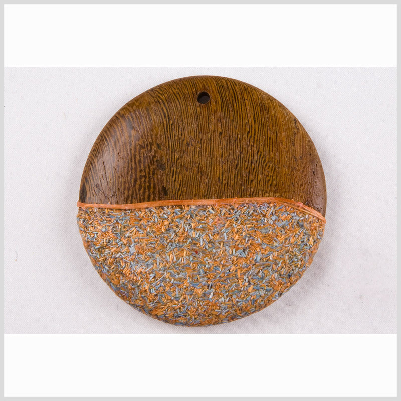 Dark Wood/Orange/Blue Wood Pendant