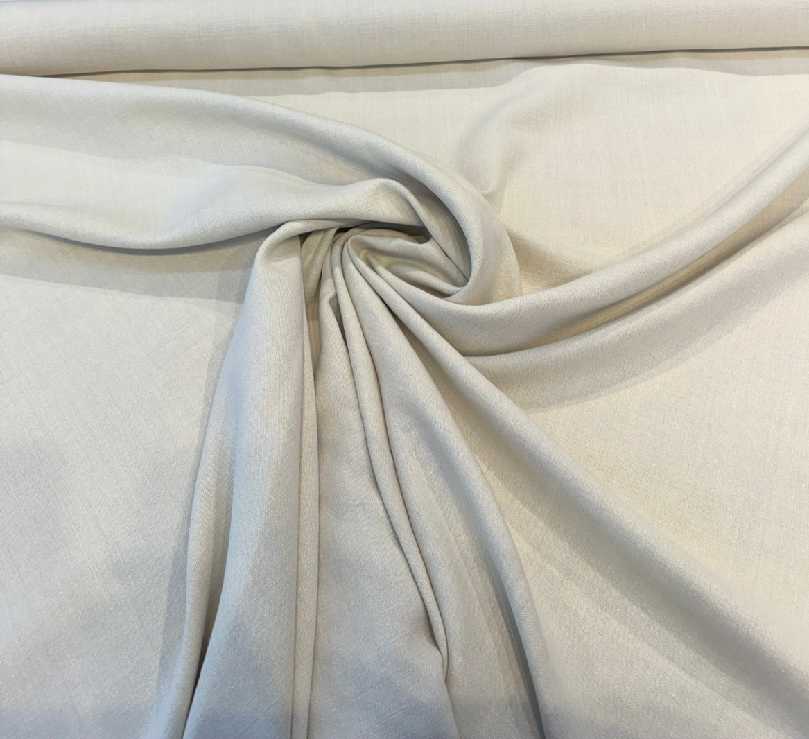 Lino Belgian Linen Fabric - Beige, 59" Width (1 Yard)