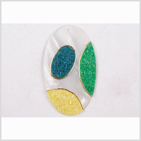 Natural Pearl/Blue/Green Shell Pendant