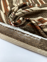 Polyamide Striped Fabric Brown Beige