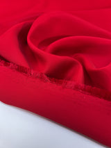 Red Ribbed Viscose Woven