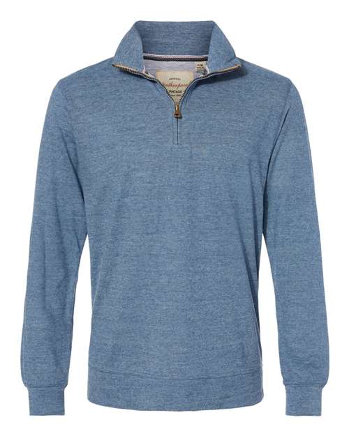 Men's Vintage Microstripe Quarter-Zip Pullover
