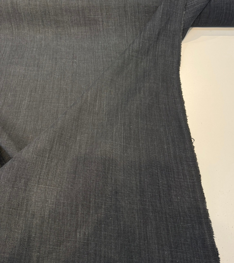 Belgian Linen Lino Denim Dark Blue Linen Fabric - Denim Dark Blue, 59" Width (1 Yard)