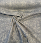 Chartres Storm Blue Sunbrella Acrylic Fabric - Storm Blue, Heathered Linen-Look Texture, 49" Width (1 Yard)
