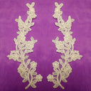 Beaded Floral Lace Applique