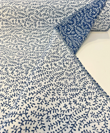 Sunbrella Eberly Acrylic Fabric - Peacock Blue Botanical Reversible, 54" Width, 146266-0003 (1 Yard)