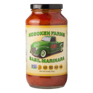 HOBOKEN FARMS BASIL MARINARA SAUCE 25 OZ JAR