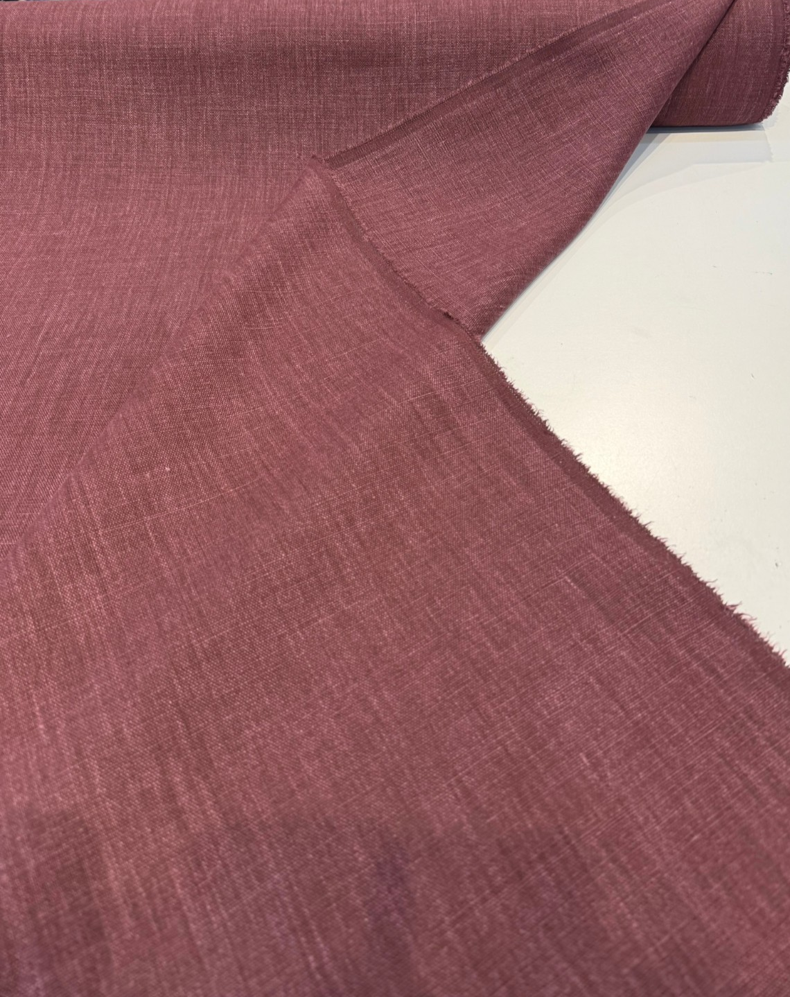 Nelen & Delbeke Belgian Linen Fabric - Bordeaux, 59" Width (1 Yard)