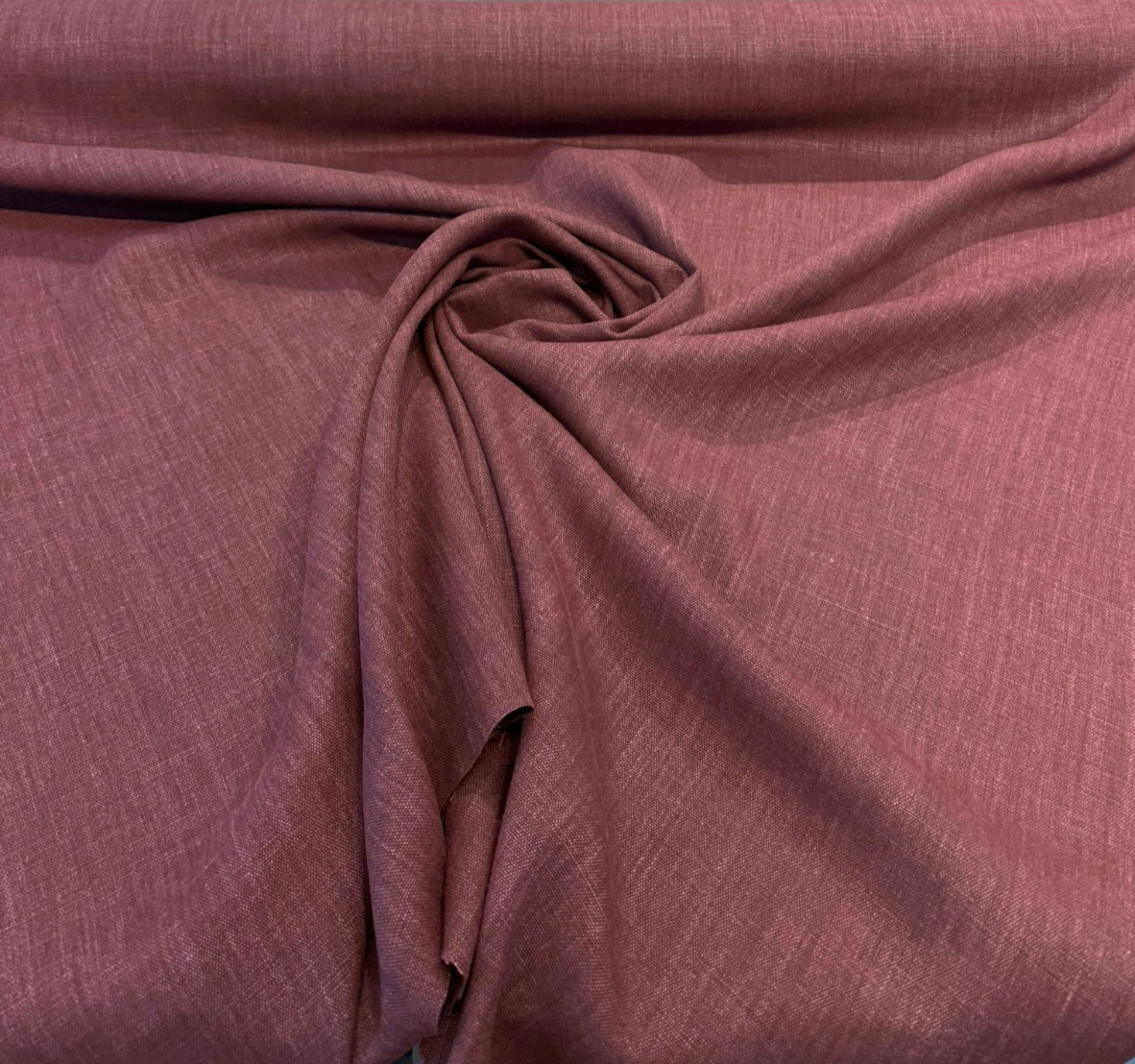 Nelen & Delbeke Belgian Linen Fabric - Bordeaux, 59" Width (1 Yard)