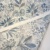 Waverly Amazonia Emb Lagoon Blue Green Floral Embroidered Fabric - Lagoon Blue Green Floral Embroidery, 54" Width (By The Yard)