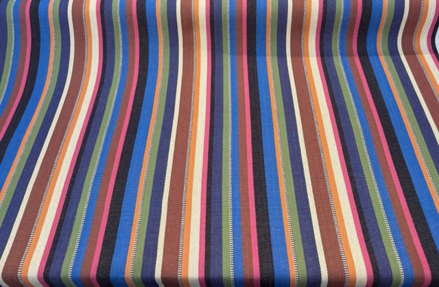 Malabar Stripe Carnival Cotton Fabric - Multicolor Stripe, 54" Width (By The Yard)