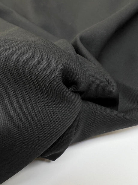 Italian Wool Fabric Black Blue