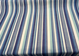 Malabar Stripe Lagoon Blue Cotton Fabric - Sea Green, Shell White, Ocean Blue, Sky Blue, Navy, Stormy Blue Vertical Stripes, 54" Width (1 Yard)