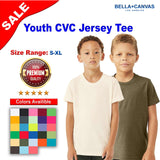BELLA + CANVAS® Youth CVC Jersey Crew Neck Tee - 3001YCVC