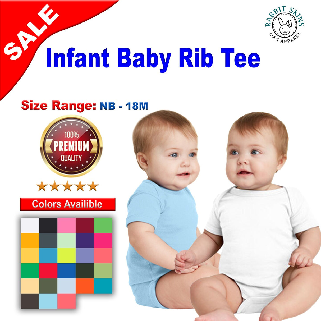 RADYAN® Infant Baby Rib Tee - 3400